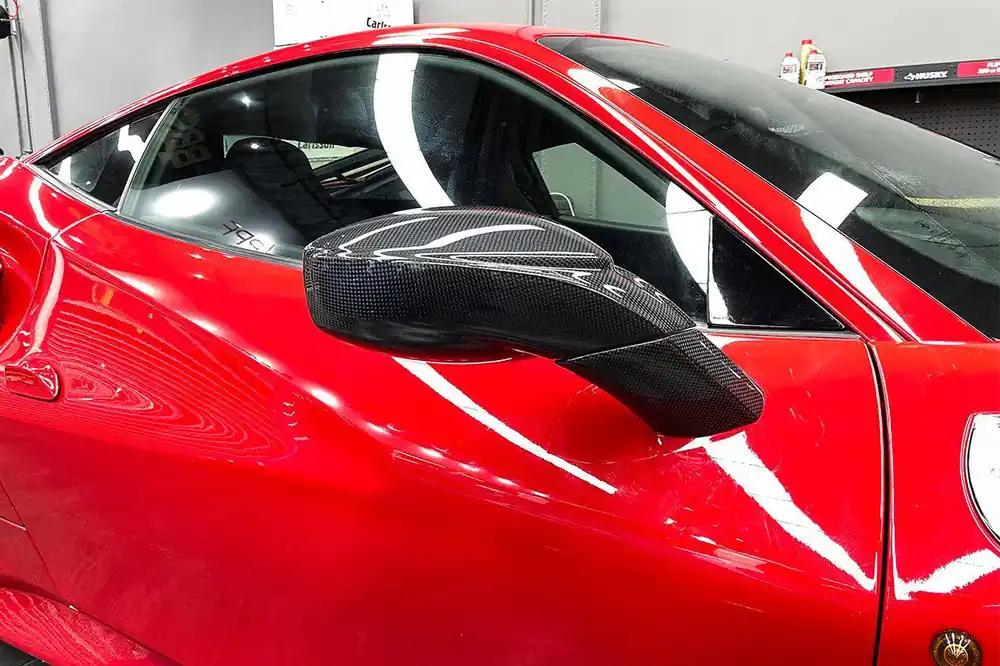 Carbonado 2015-2020 Ferrari 488 GTB Spyder OE Style Carbon Fiber Mirror Replacement