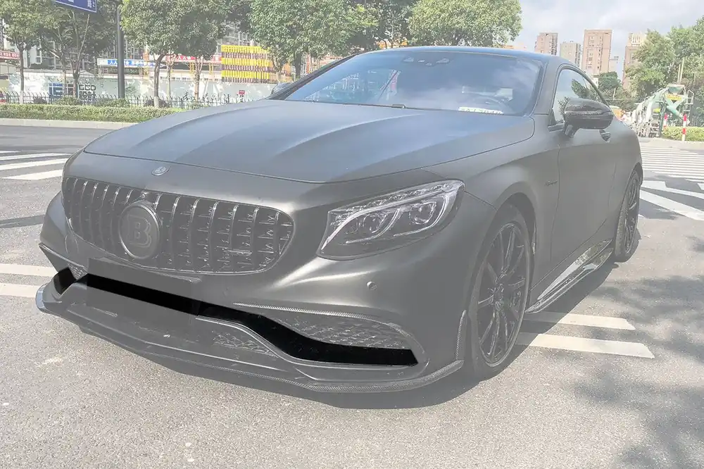 Carbonado 2014-2017 Mercedes Benz C217 S63 S65 AMG Coupe OE Style Carbon Fiber Front Bumper Center Trim