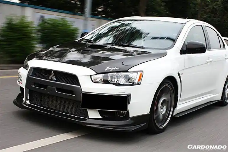Carbonado 2008-2016 Mitsubishi Evolution10 BS Style Carbon Fiber Front Lip