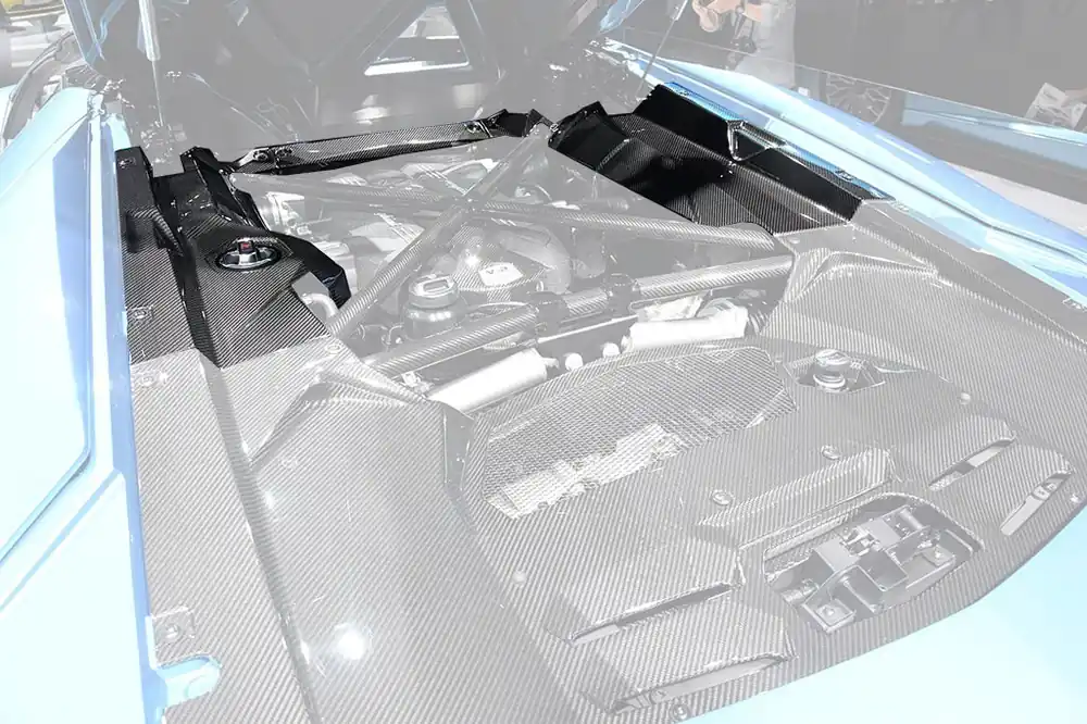 Carbonado 2011-2016 Lamborghini Aventador LP700 Coupe Carbon Fiber Engine Bay side Panels Land R Covers Replacement