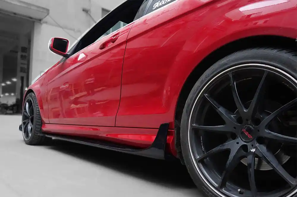 Carbonado 2012-2014 Mercedes Benz W204 C63 AMG C Class Coupe DP Style Side Skirts Under Board