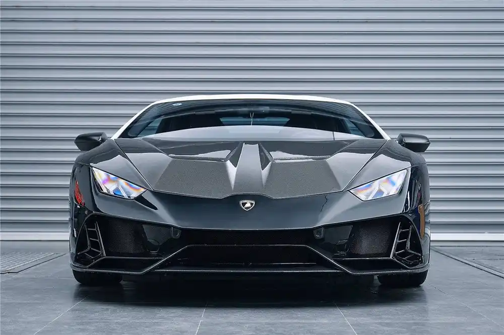 Carbonado 2015-2025 Lamborghini Huracan LP610 LP580 Evo Tecnica EVO-4WD Style Partial Carbon Front Bumper