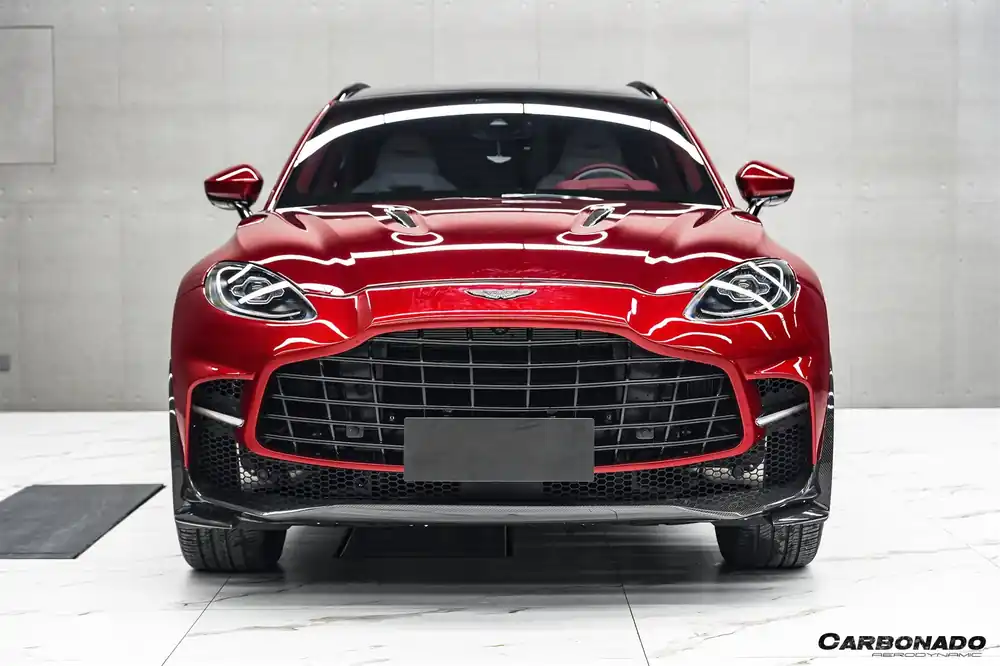 Carbonado 2021-2024 Aston Martin DBX 707 Style Dry Carbon Fiber Front Bumper With Lights