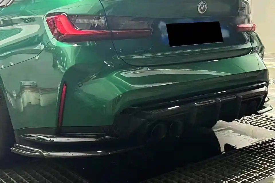 Carbonado 2021-2024 BMW M3 G80 G81 M4 G82 G83 MTN Style DRY Carbon Fiber Rear Diffuser Lip with Winglets