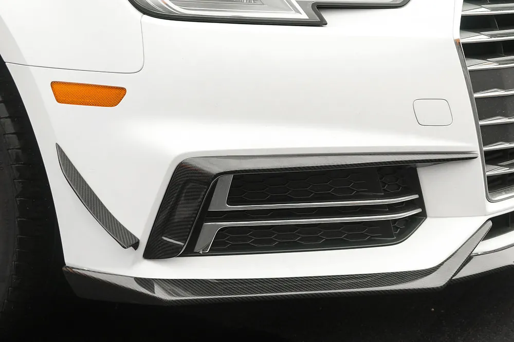 Carbonado 2017-2018 AUDI B9 A4 Sport S4 MD Style Carbon Fiber Front Canards