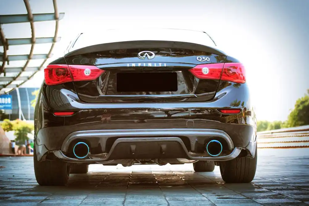 Carbonado 2014-2017 Infiniti Q50 Sedan VE Style Rear Lip and Diffuser