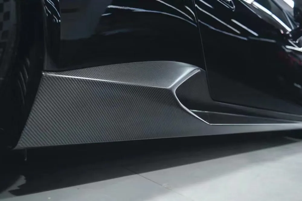 Carbonado 2015-2025 Lamborghini Huracan LP610 LP580 EVO Tecnica STO N Style Dry Carbon Fiber Side Skirts