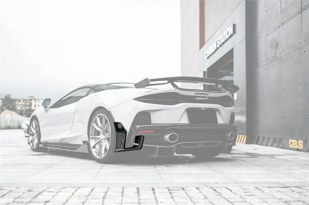 Carbonado 2020-2023 McLaren GT WP Style DRY Carbon Fiber Rear Bumper Side Winglets
