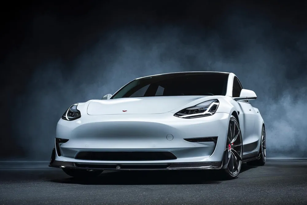 Carbonado 2017-2023 Tesla Model 3 VRS Style Carbon Fiber Front Lip