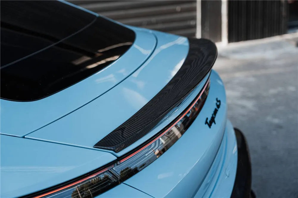 Carbonado 2019-2023 Porsche Taycan 4 4S GTS TURBO OD Style DRY Carbon Fiber Trunk Spoiler