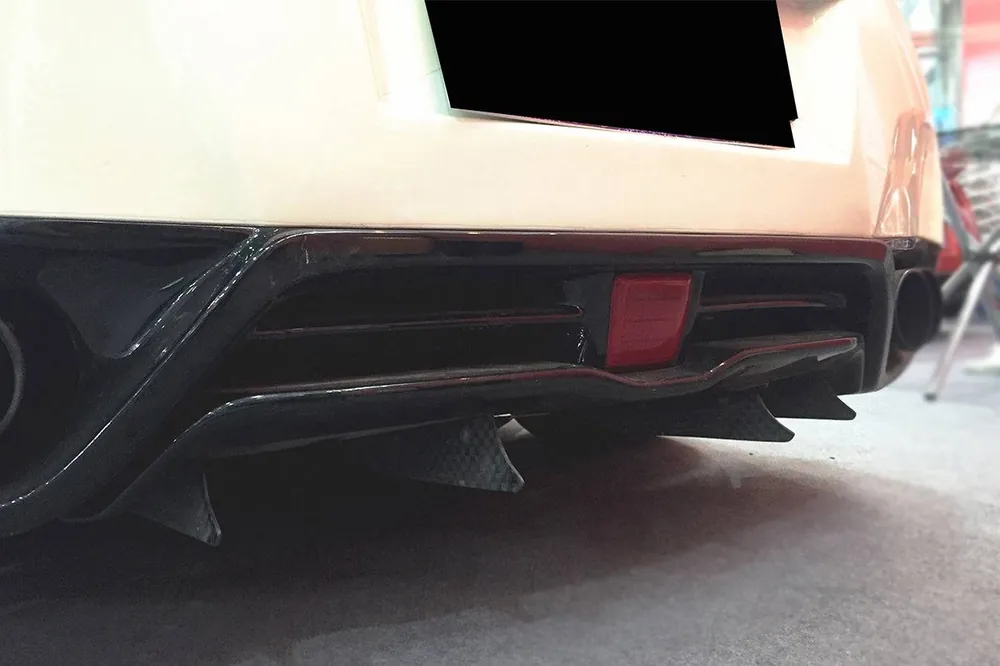 Carbonado 2012-2023 Nissan GTR R35 DBA EBA VA Style Rear Diffuser Canards