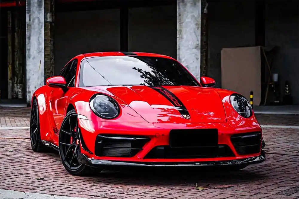 Carbonado 2019-2023 Porsche 911 992 Carrera Targa Sport Design Bumper WP Style Dry Carbon Fiber Front Lip