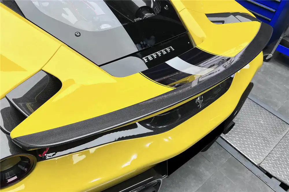Carbonado 2018-2022 Ferrari 488 Pista NV Style Carbon Fiber Trunk Spoiler Wing