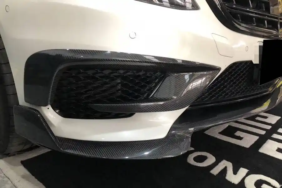 Carbonado 2014-2017 Mercedes Benz W222.1 S63 AMG BRS Style Carbon Fiber Front Bumper Air Vents