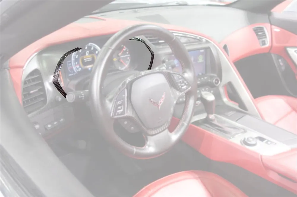 Carbonado 2013-2019 Corvette C7 Z06 Grandsport Dry Carbon Fiber Interior Dashboard Panel Decor Cover Trim