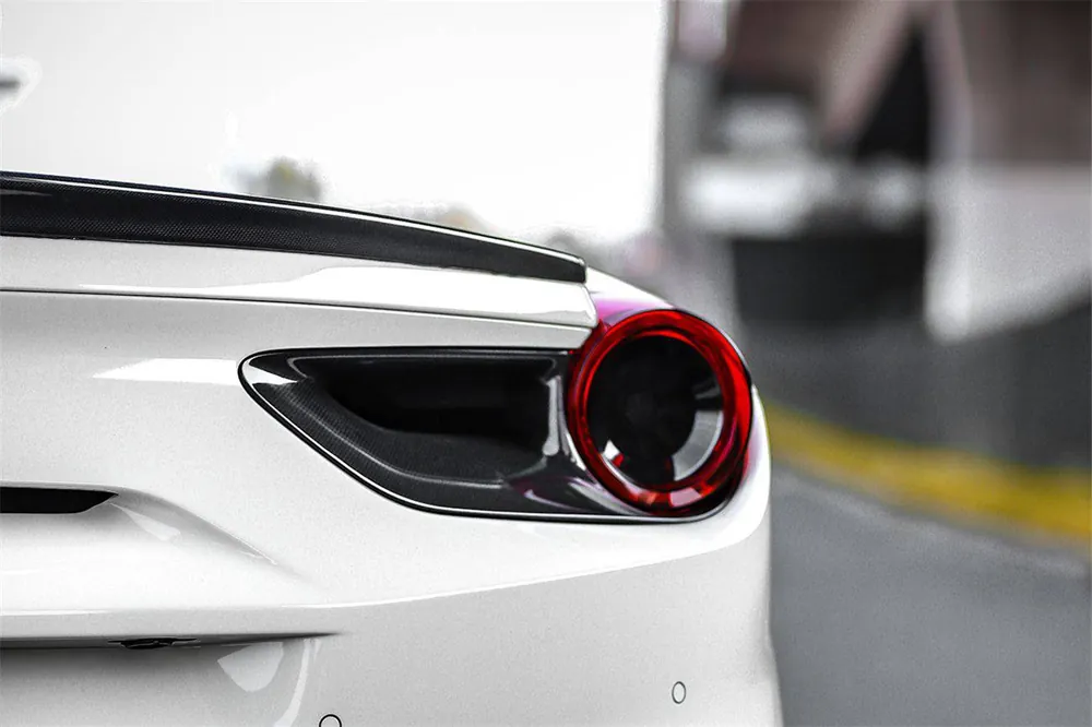 Carbonado 2015-2020 Ferrari 488 GTB Spider OE Style Dry Carbon Fiber Rear Light Satellite Covers