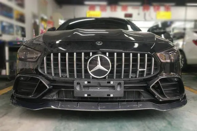 Carbonado 2019-2023 Mercedes Benz AMG GT63S 4Door Coupe X290 BRS STYLE Carbon Fiber FRONT BUMPER Air Vents