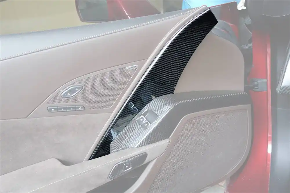 Carbonado 2013-2019 Corvette C7 Z06 Grandsport Dry Carbon Fiber interior Door Panel Cover Trim
