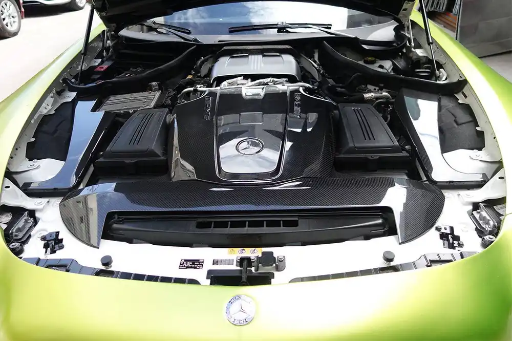 Carbonado 2015-2020 Mercedes Benz AMG GT GTS Autoclave Carbon Fiber Radiator Cover Replacement