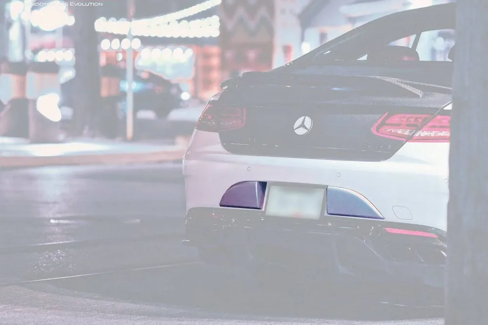 Carbonado 2014-2021 Mercedes Benz C217 S63 S65 AMG Coupe OE Style Carbon Fiber Rrar Bumper Caps