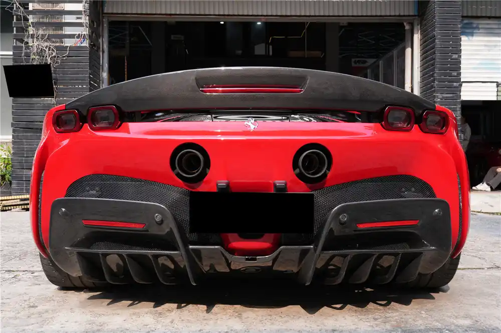 Carbonado OE Style Autoclave Carbon Fiber Rear Diffuser | 2020-UP Ferrari SF90 Stradale