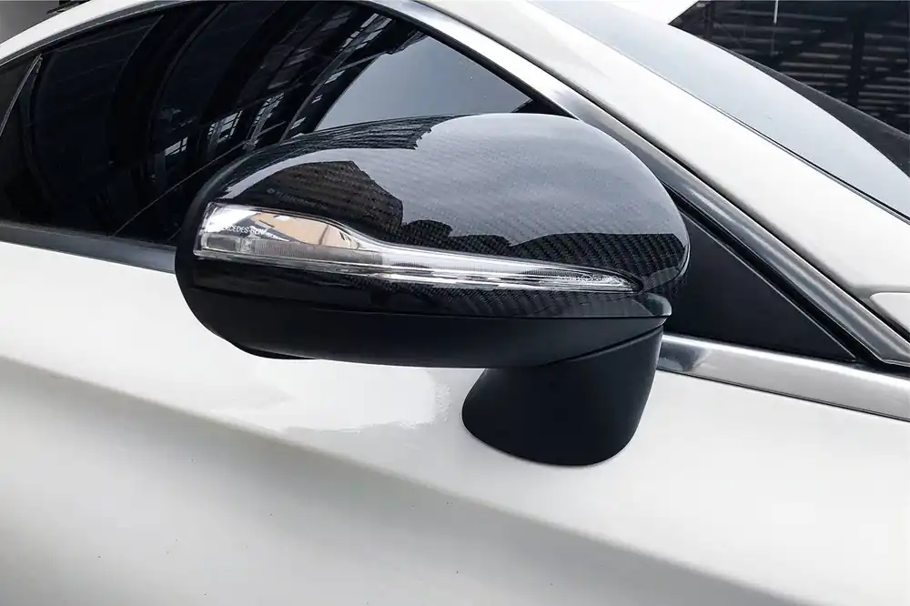 Carbonado 2014-2021 Mercedes Benz W205 W222 C217 W213 2 4 Door Autoclave Carbon Fiber Mirror Housing Replacement | Fits C-Class, C43 AMG, C63 AMG and S-Class S63 AMG And S-Class Coupe S63 AMG Coupe And E-Class, E63 AMG