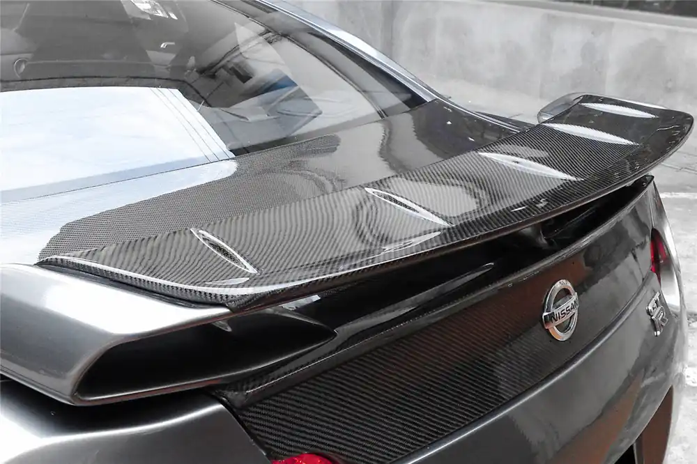 Carbonado 2008-2023 Nissan GTR R35 CBA DBA EBA BSE Style Carbon Fiber Trunk Spoiler Wing Ducktail Patch