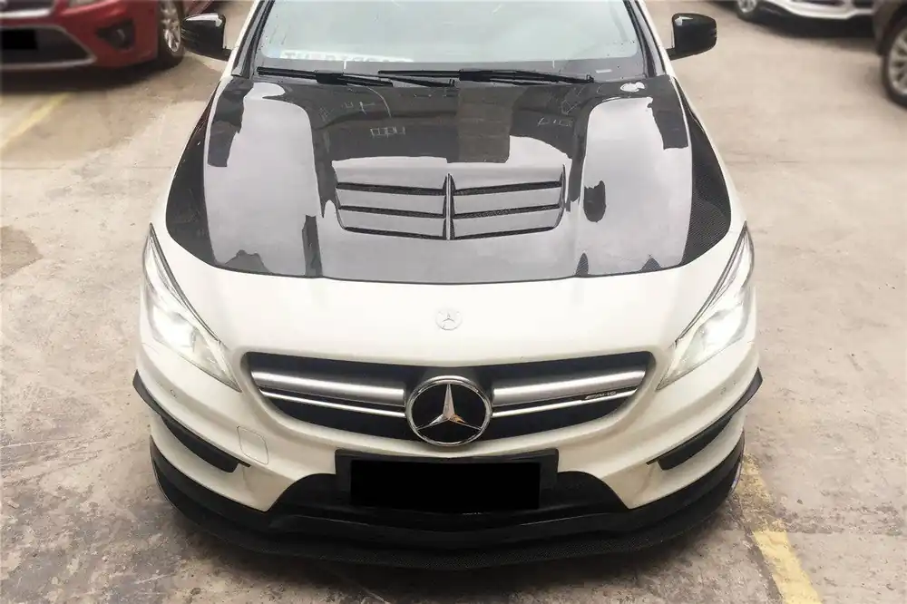 Carbonado 2013-2018 Mercedes Benz W117 CLA Class Black Sails Style Hood