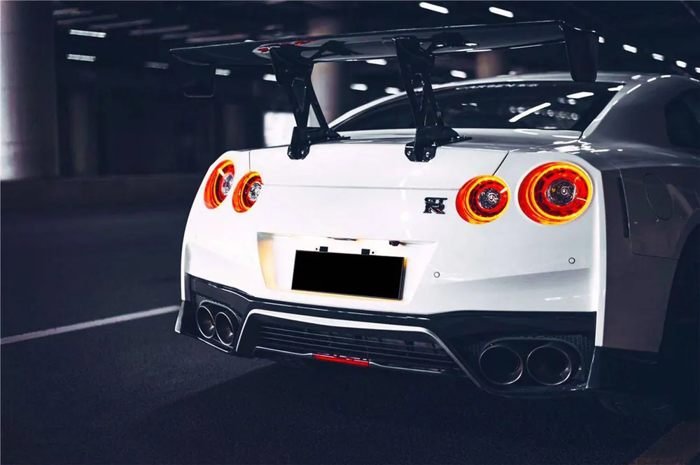 Carbonado 2012-2023 Nissan GTR R35 DBA EBA NISMO Style Carbon Fiber Rear Diffuser With Break Light