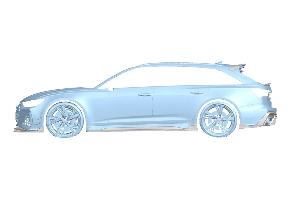 Carbonado 2019-2024 Audi RS6 RS7 C8 AD Style Dry Carbon Fiber Side Skirts