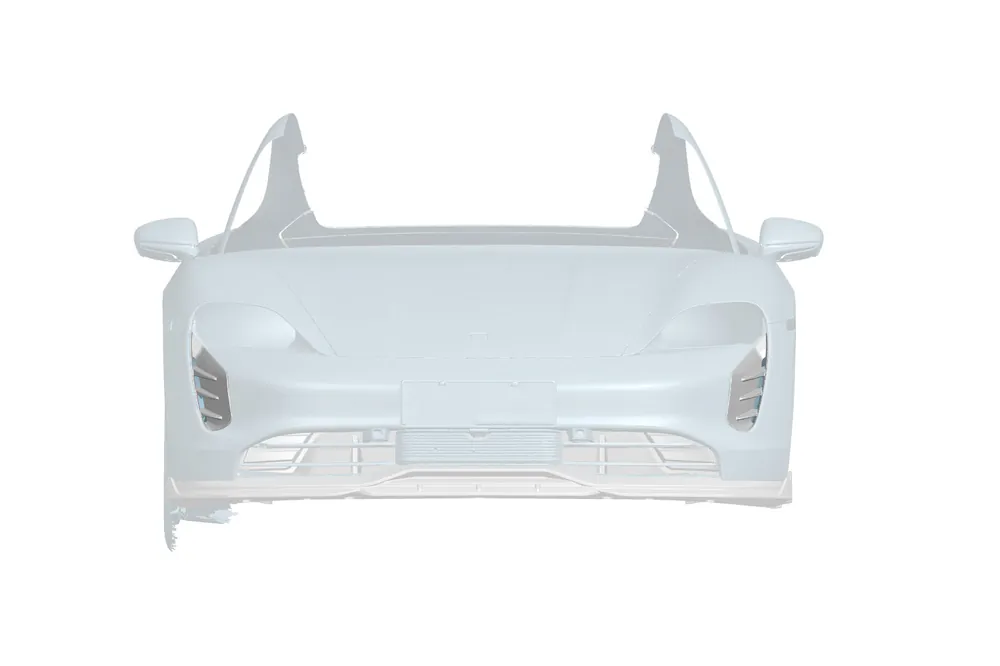 Carbonado AD Style DRY Carbon Fiber Front Bumper Air Vents | 2019-2024 Porsche Taycan