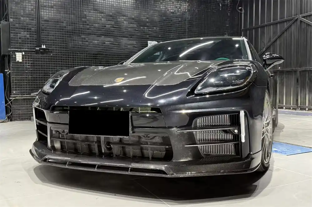 Carbonado ODV2 Style Dry Carbon Fiber Front Lip | 2024-2025 Porsche Panamera 976
