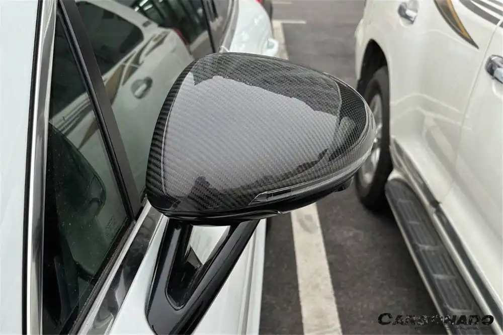 Carbonado 2014-2024 Porsche Macan 95B Autoclave Carbon Fiber Mirror Housing Replacement | Fits T, S, GTS, Turbo, Turbo S, Turbo LHD (With BSA Holes)
