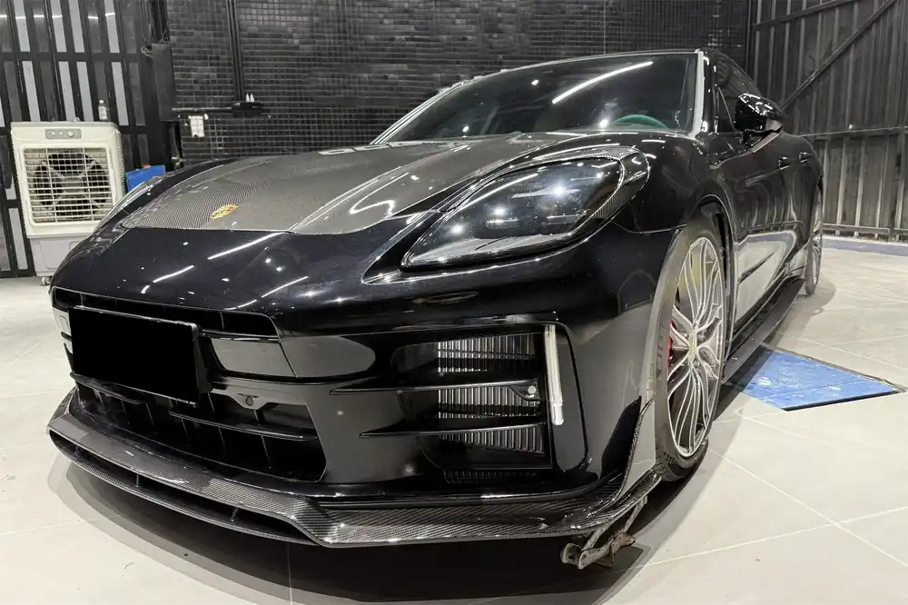 Carbonado ODV1 Style Dry Carbon Fiber Front Lip | 2024-2025 Porsche Panamera 976