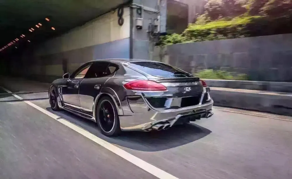 Carbonado 2014-2016 Porsche Panamera 970.2 WD Style Rear Bumper with Exhaust Tip