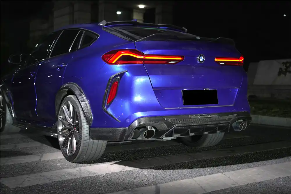 Carbonado AD Style Dry Carbon Fiber Rear Diffuser Lip | 2020-2025 BMW X6M F96