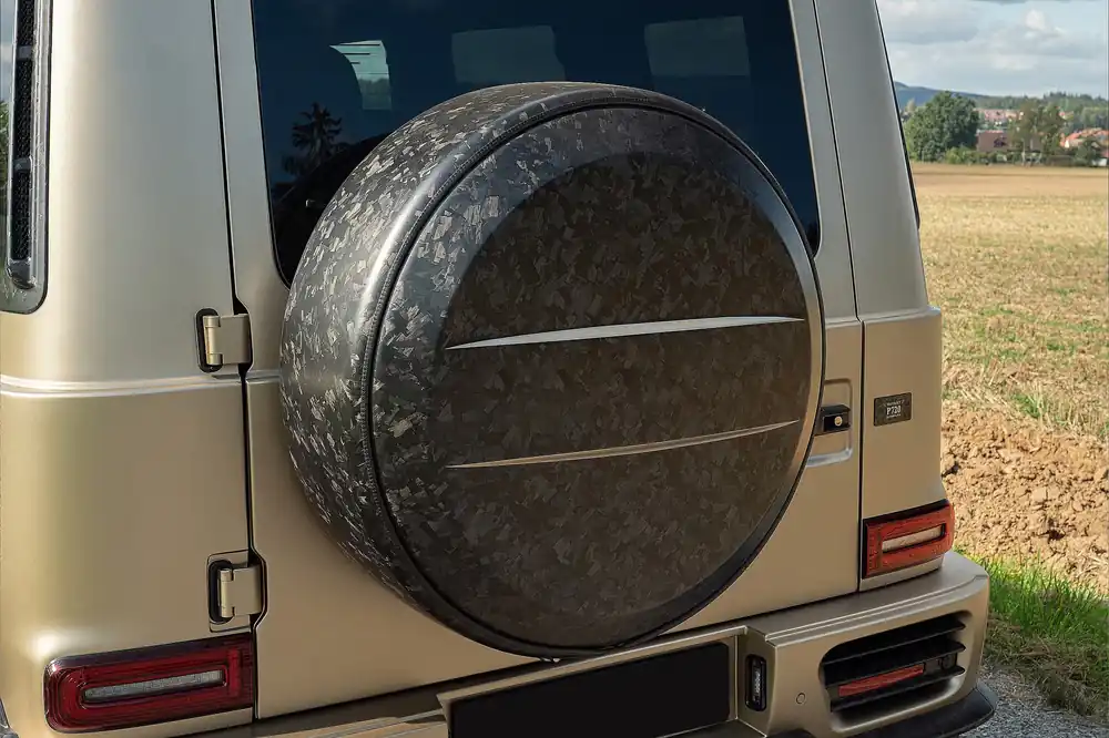 Carbonado 2018-UP Mercedes Benz G63 AMG G550 W464 W465 G-Wagon MSY Style Dry Carbon Fiber Spare Wheel Tire Replacement