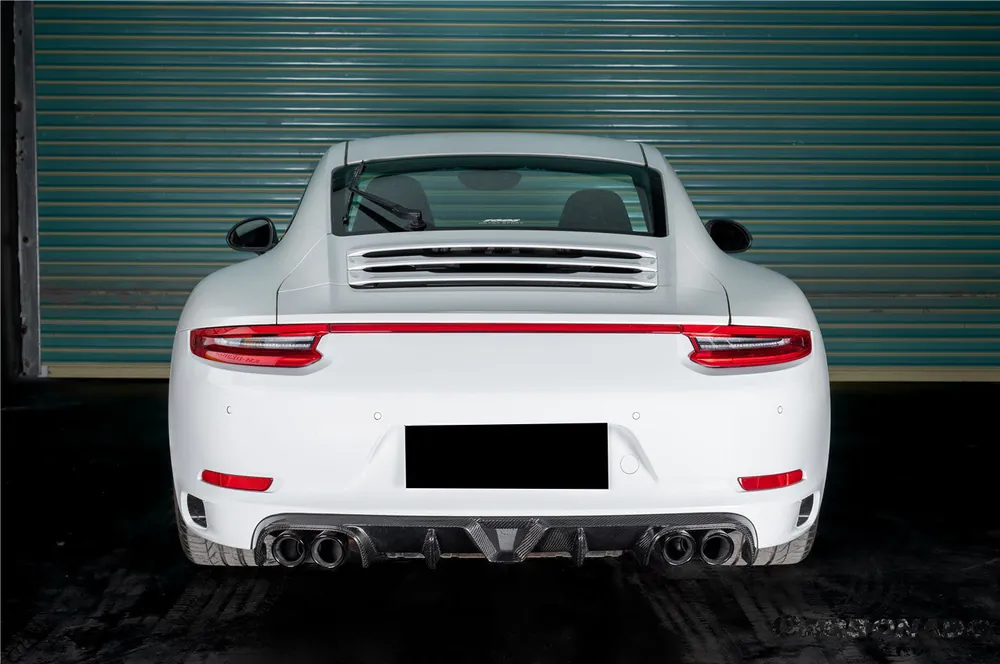 Carbonado 2017-2019 Porsche 911 991.2 Carrera KA Style Dry Carbon Fiber Rear Lip Diffuser