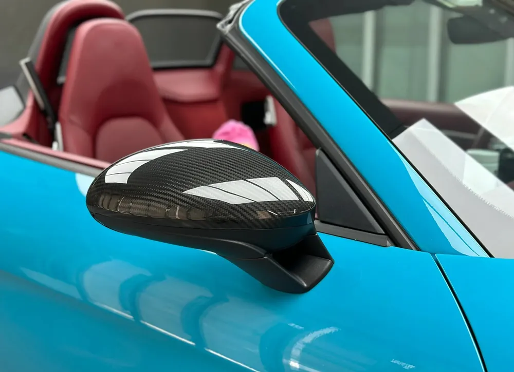 Carbonado 2017-2025 Porsche 718 OE Style Autoclave Carbon Fiber Mirror Housing Replacement | Fits Cayman, Boxster, Spyder, GTS, GT4, GT4 RS LHD
