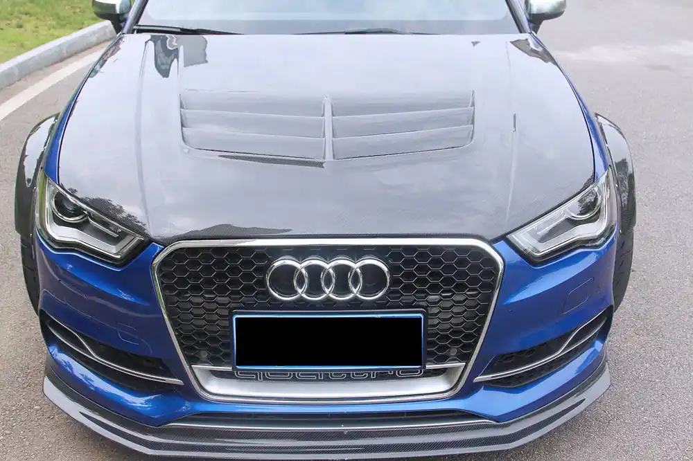 Carbonado BKSS Style Carbon Fiber Hood | 2017-2020 Audi RS3 S3 A3 Sedan