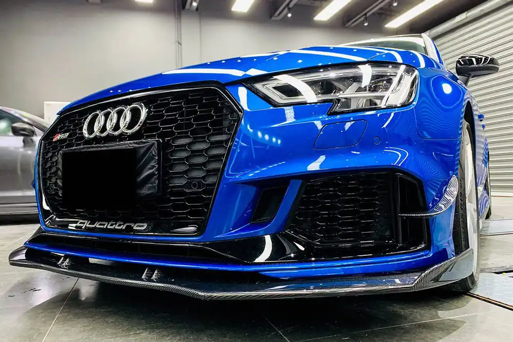 Carbonado BKSS Style Carbon Fiber Front Lip | 2018-2020 Audi RS3 8V.2 Sedan and Sportback