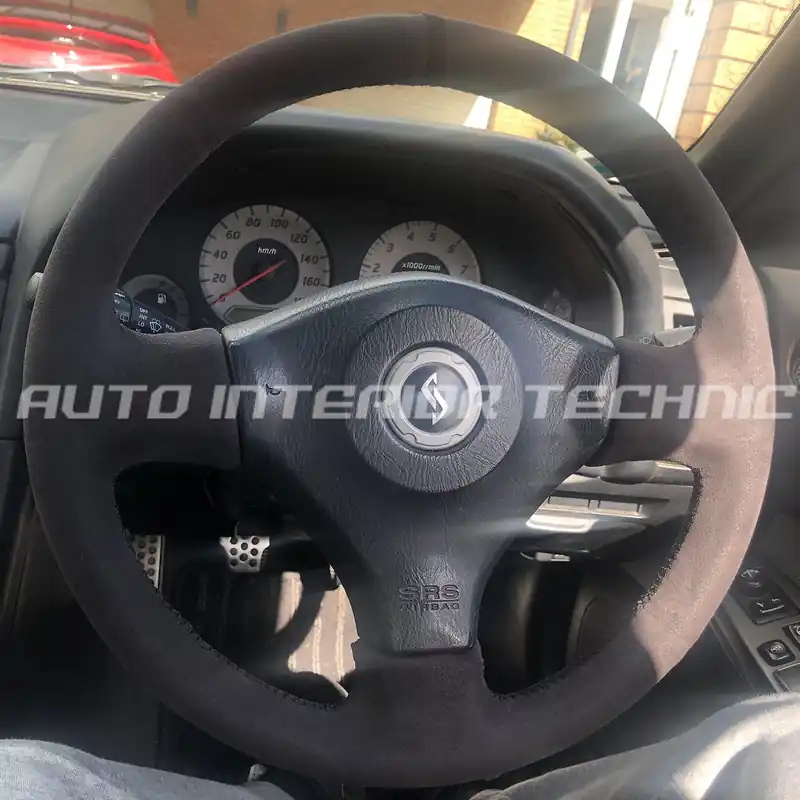 Auto Interior Technic Alcantara Steering Wheel Wrap (Nissan Skyline GT-R R34)