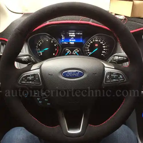 Auto Interior Technic Steering Wheel Wrap (2015 Ford Focus NON-ST)