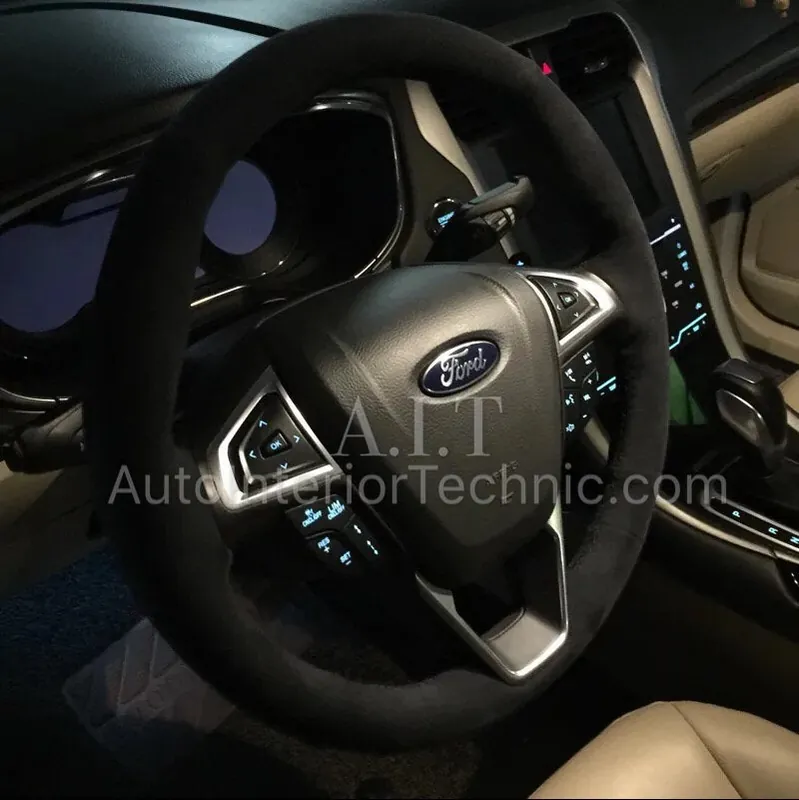 Auto Interior Technic Steering Wheel Wrap (2013-2020 Ford Fusion)