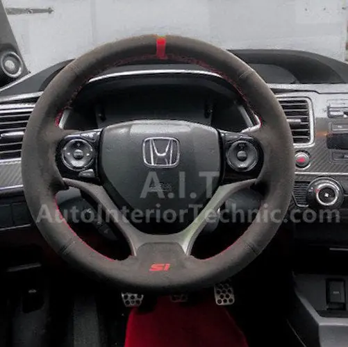 Auto Interior Technic Steering Wheel Wrap (2012-2015 Honda Civic Si)