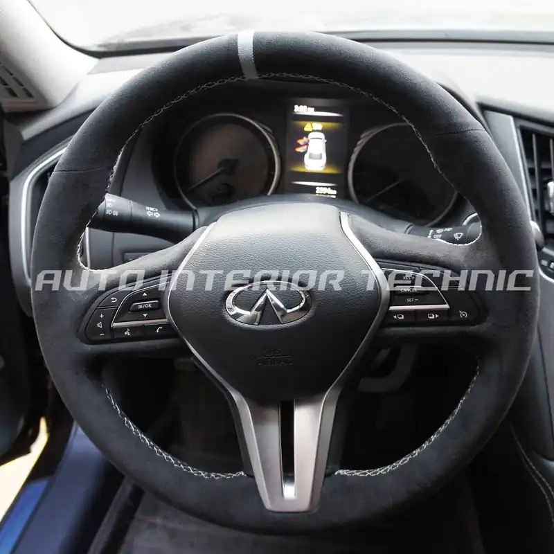 Auto Interior Technic Steering Wheel Wrap (2017-2022 Infiniti Q60)