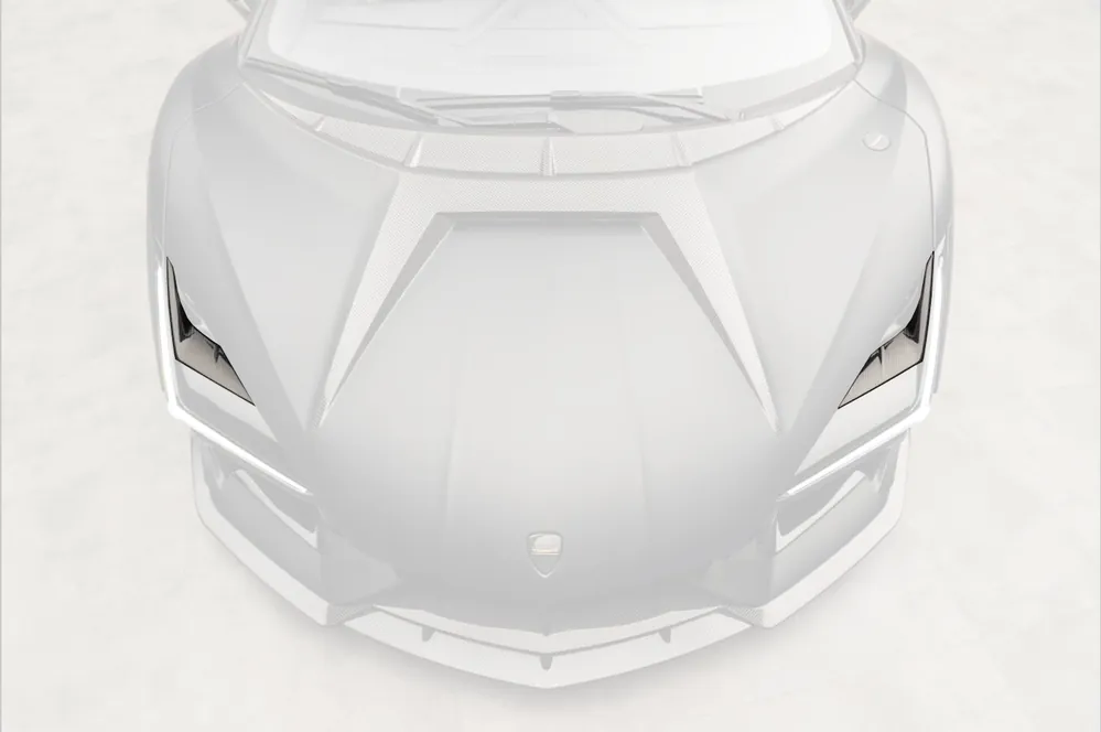 Carbonado MSY Style Autoclave Carbon Fiber Middle Front Light Cover | 2024-UP Lamborghini Revuelto