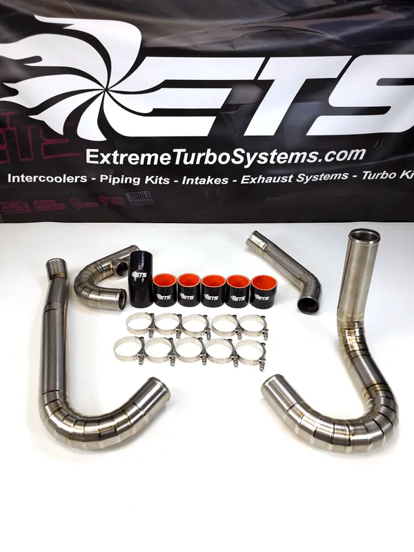 ETS Brushed Titanium Front Mount Intercooler Piping Kit (2004-2007 Subaru STI)