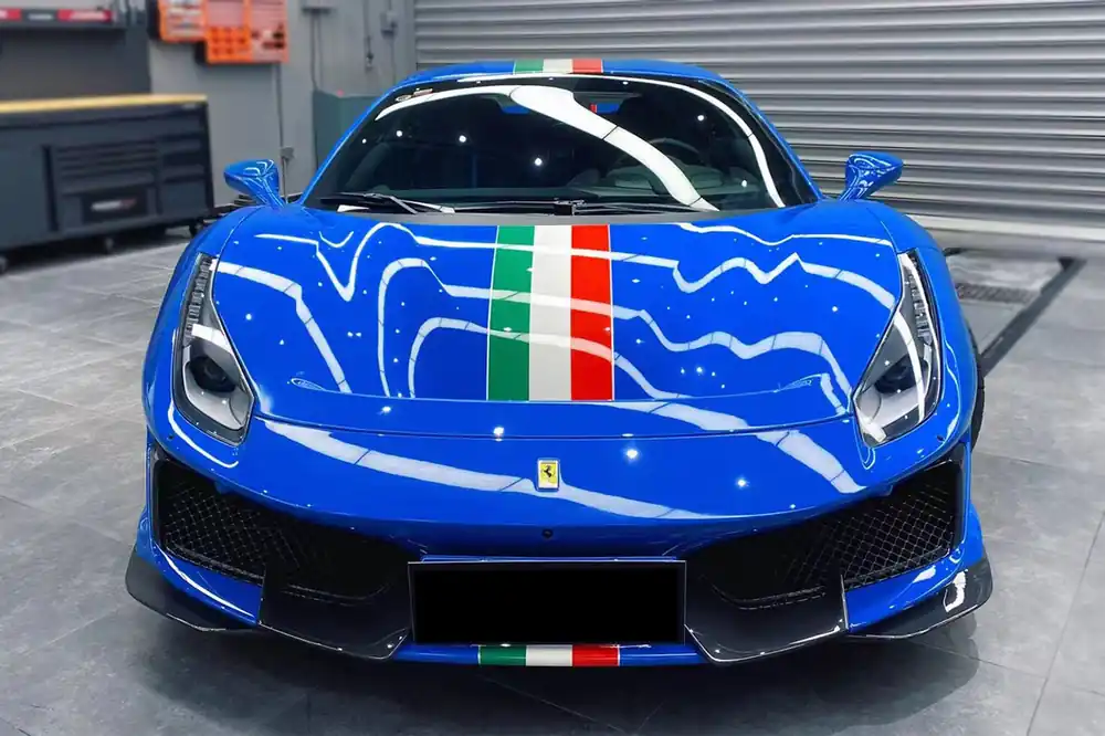 DarwinPRO 2018-2022 Ferrari 488 Pista Partial Carbon Fiber Front Bumper