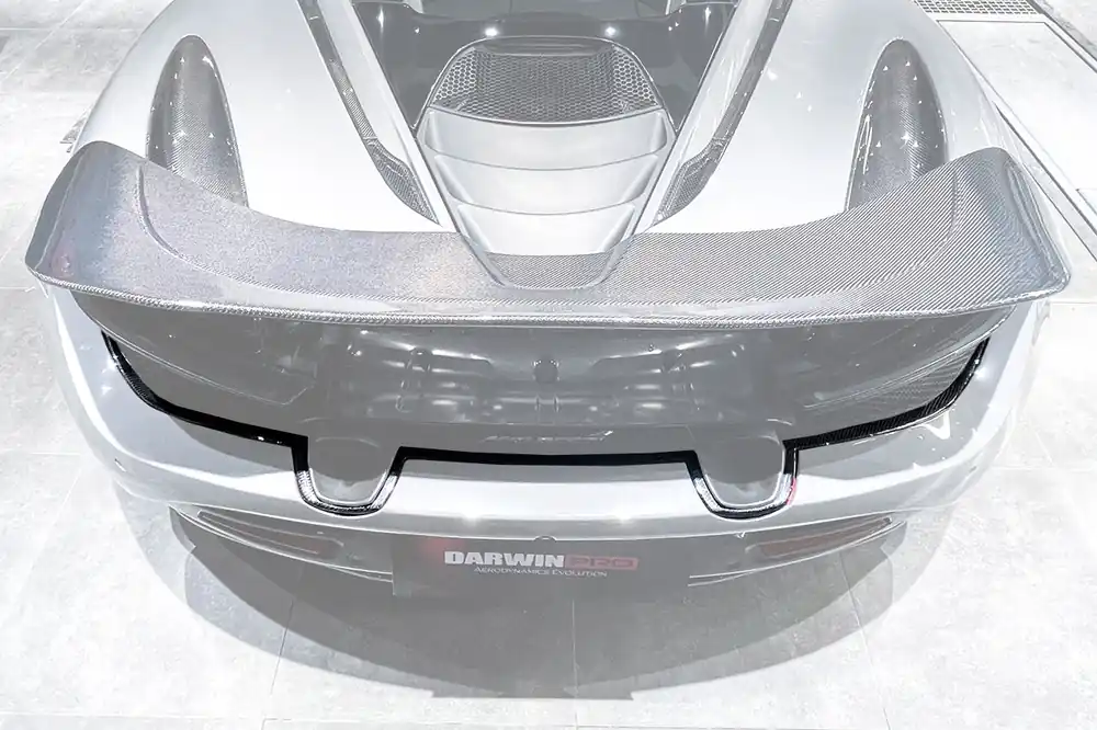DarwinPRO 2017-2023 McLaren 720s Dry Carbon Fiber Rear Bumper Upper Exhaust Valance Panel